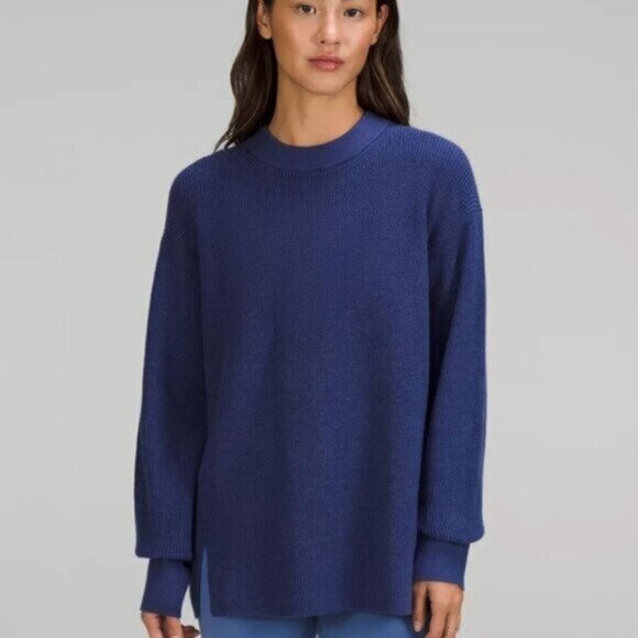 lululemon athletica Sweaters - Lululemon Merino Wool-Blend Ribbed Crewneck Sweater - NEW